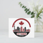 Ottawa Kanada Skyline Postkarte (Stehend Vorderseite)