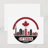 Ottawa Kanada Skyline Postkarte (Vorne/Hinten)