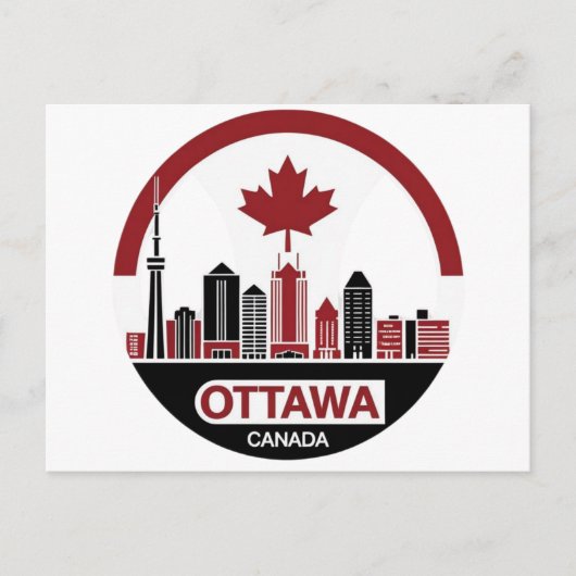 Ottawa Kanada Skyline Postkarte (Vorderseite)