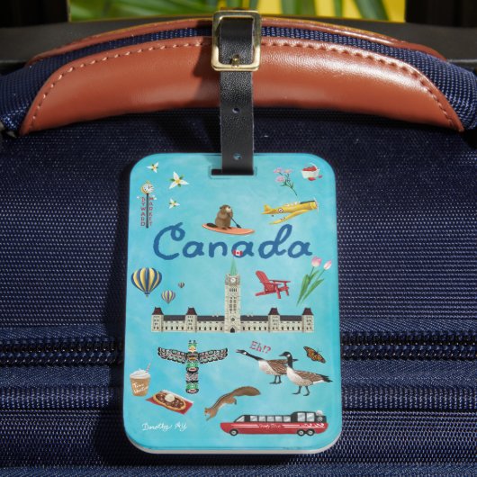 Ottawa Kanada Sommergrüße Gepäckanhänger (Vorderseite Insitu 2)