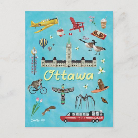 Ottawa Kanada Sommergrüße Postkarte (Vorderseite)