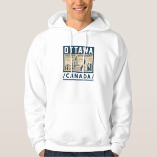 Ottawa Kanada Stadtbild Vintage-Reiseposter Hoodie