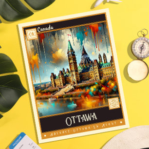 Ottawa, Kanada Vintage-Gemälde Postkarte