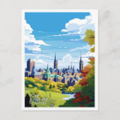 Ottawa Kanada Vintage Kunstreisebildschirmillustri Postkarte (Vorderseite)