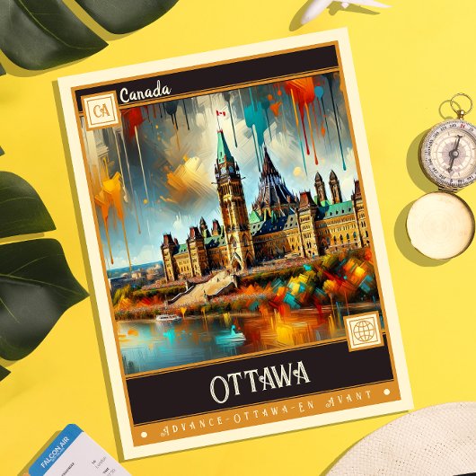 Ottawa, Kanada | Vintage Malerei Postkarte
