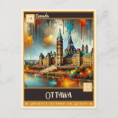 Ottawa, Kanada | Vintage Malerei Postkarte (Vorderseite)