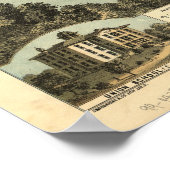 Ottawa Kansas 1872 Panoramakarte Poster (Ecke)