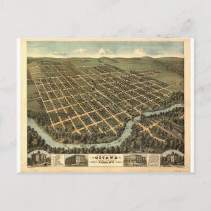 Ottawa, Kansas 1872 Postkarte