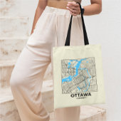 Ottawa, Ontario City Map Tote Bag Tragetasche
