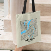 Ottawa, Ontario City Map Tote Bag Tragetasche