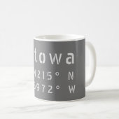 Ottawa Ontario Latitude & Longitude Kaffeetasse (VorderseiteRechts)
