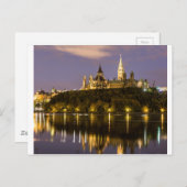 Ottawa Parlament in der Nacht Postkarte (Vorne/Hinten)