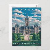 Ottawa Parlamentsberge Postkarte (Vorne/Hinten)