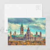 Ottawa Parliament Hill Ontario Kanada Art Postkarte (Vorne/Hinten)