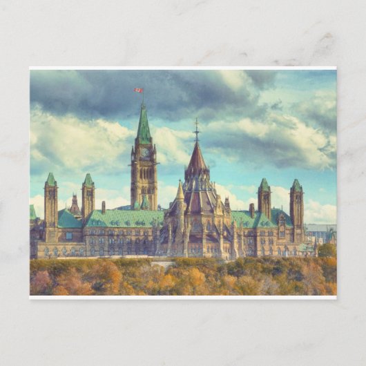 Ottawa Parliament Hill Ontario Kanada Art Postkarte (Vorderseite)