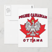 Ottawa Polnischer Kanadier Leaf Postkarte (Vorne/Hinten)