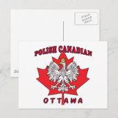 Ottawa Polnischer Kanadier Leaf Postkarte (Vorne/Hinten)
