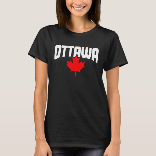 Ottawa Quebec Maple Leaf Canada Canadian Flag Prid T-Shirt (Vorderseite)