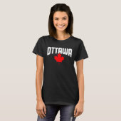 Ottawa Quebec Maple Leaf Canada Canadian Flag Prid T-Shirt (Vorne ganz)
