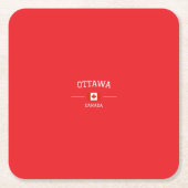 Ottawa Rechteckiger Pappuntersetzer (Vorderseite)