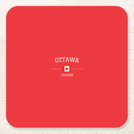 Ottawa Rechteckiger Pappuntersetzer