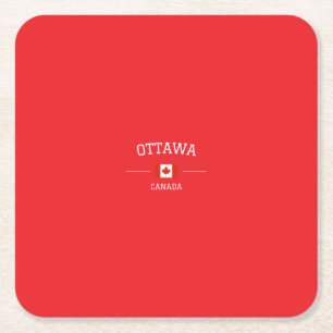 Ottawa Rechteckiger Pappuntersetzer
