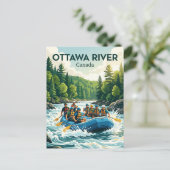 Ottawa River Whitewater Rafting Abschnitt (Foreste Postkarte (Stehend Vorderseite)