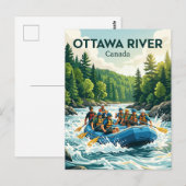 Ottawa River Whitewater Rafting Abschnitt (Foreste Postkarte (Vorne/Hinten)