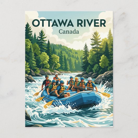 Ottawa River Whitewater Rafting Abschnitt (Foreste Postkarte (Vorderseite)