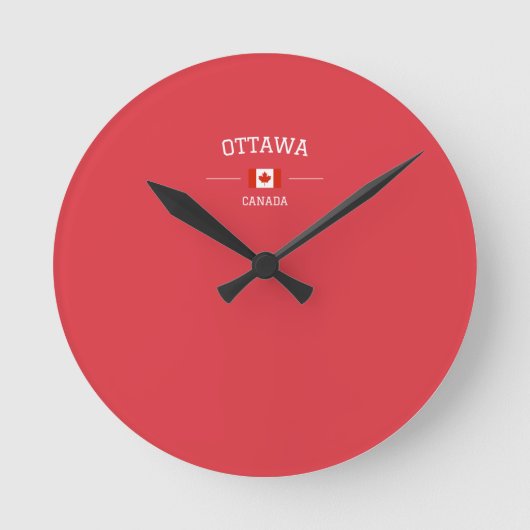 Ottawa Runde Wanduhr (Vorderseite)