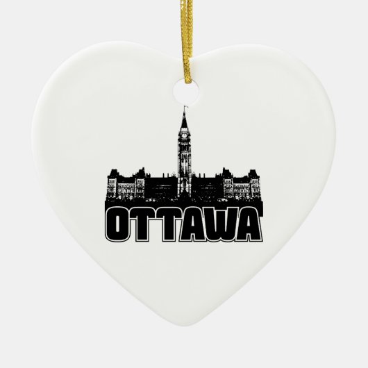 Ottawa-Skyline Keramikornament (Vorne)
