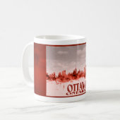 Ottawa-Skyline mit rotem Schmutz Kaffeetasse (Vorderseite Links)