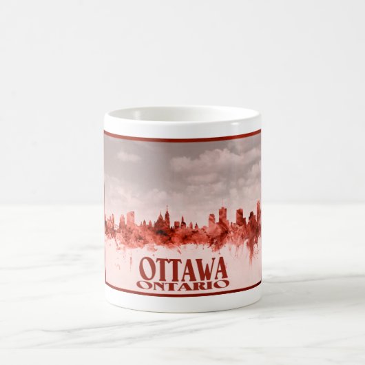 Ottawa-Skyline mit rotem Schmutz Kaffeetasse (Mittel)
