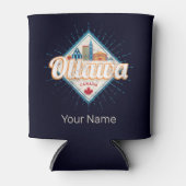 Ottawa Skyline Ontario Retro Kanada Vintag Dosenkühler (Vorderseite)