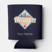 Ottawa Skyline Ontario Retro Kanada Vintag Dosenkühler (Rückseite)