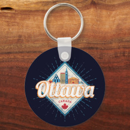 Ottawa Skyline Ontario Retro Kanada Vintag Schlüsselanhänger