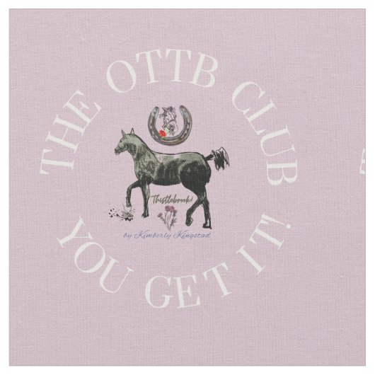 OTTB CLUB , PINK Fabric Stoff (Nahaufnahme)