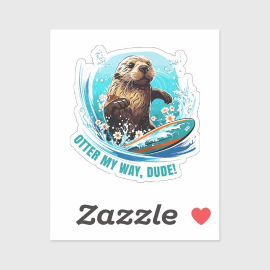 Otter 841 Surfbretter sie klettert Surfbretter Ott Aufkleber (Blatt)