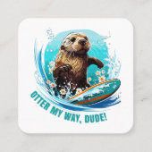 Otter 841 Surfbretter sie klettert Surfbretter Ott Quadratische Visitenkarte (Vorderseite)