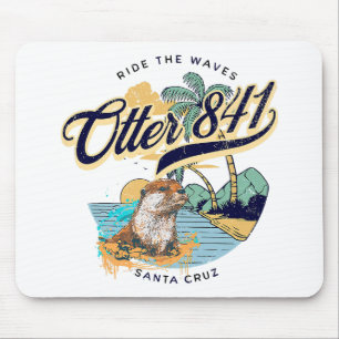 Otter 841 Surfing Otter 841 California Surf Board Mousepad