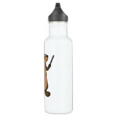 Otter als Lehrer mit Buch und Zeiger Edelstahlflasche (Rechts)