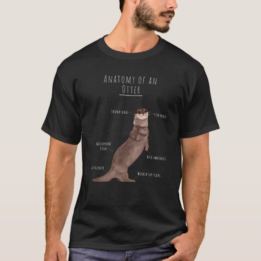 Otter Anatomy Tshirt! Adorable, lustig, Otter T-Sh T-Shirt (Vorderseite)