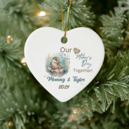 Otter and baby, Unser erster Muttertag zusammen Keramik Ornament