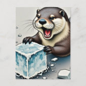 Otter and Ice Postkarte (Vorderseite)