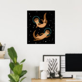 Otter Astronaut Gift Kids Otter Gift Space Otter Poster (Heimbüro)