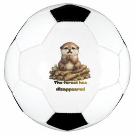 Otter auf abgeschnittenen Baumstämmen Waldschutz D Fußball