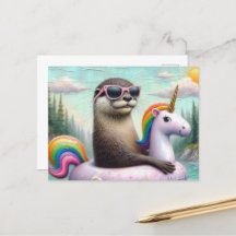 Otter auf einem Einhornfloß