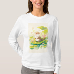 Otter auf einem Seerosenblatt T-Shirt