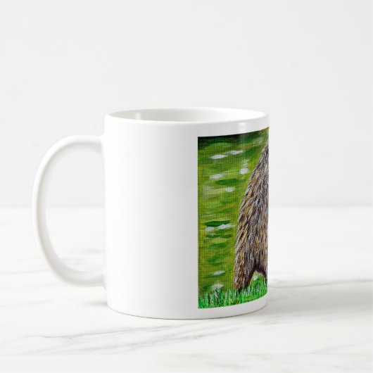 Otter auf einer Ufermalerei Kaffeetasse (Links)