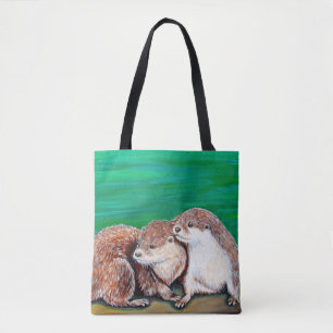 Otter Best Friends Malerei Tasche